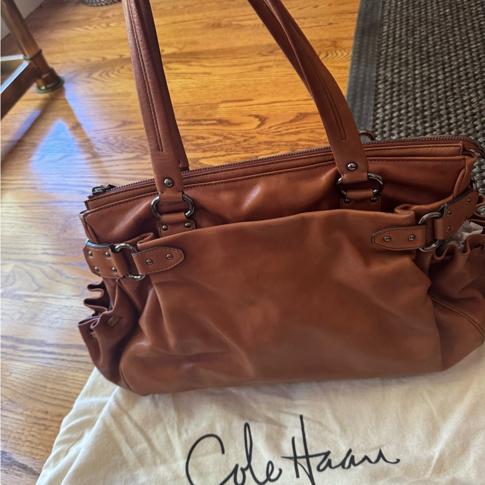 Cole Haan Women's Tan Leather Shoulder Bag
